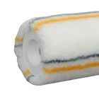 Einfache Farbenrolle, Pinselrolle, Farbenrollenbürste des Acryls mit genähtem Weiß mit gelbem und grauem Streifen